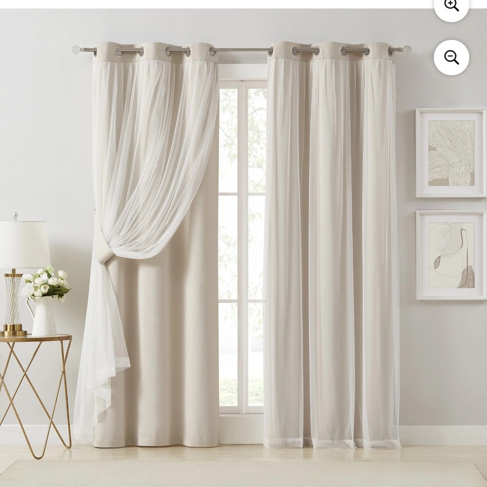 Elegant Cream Sheer Curtains
